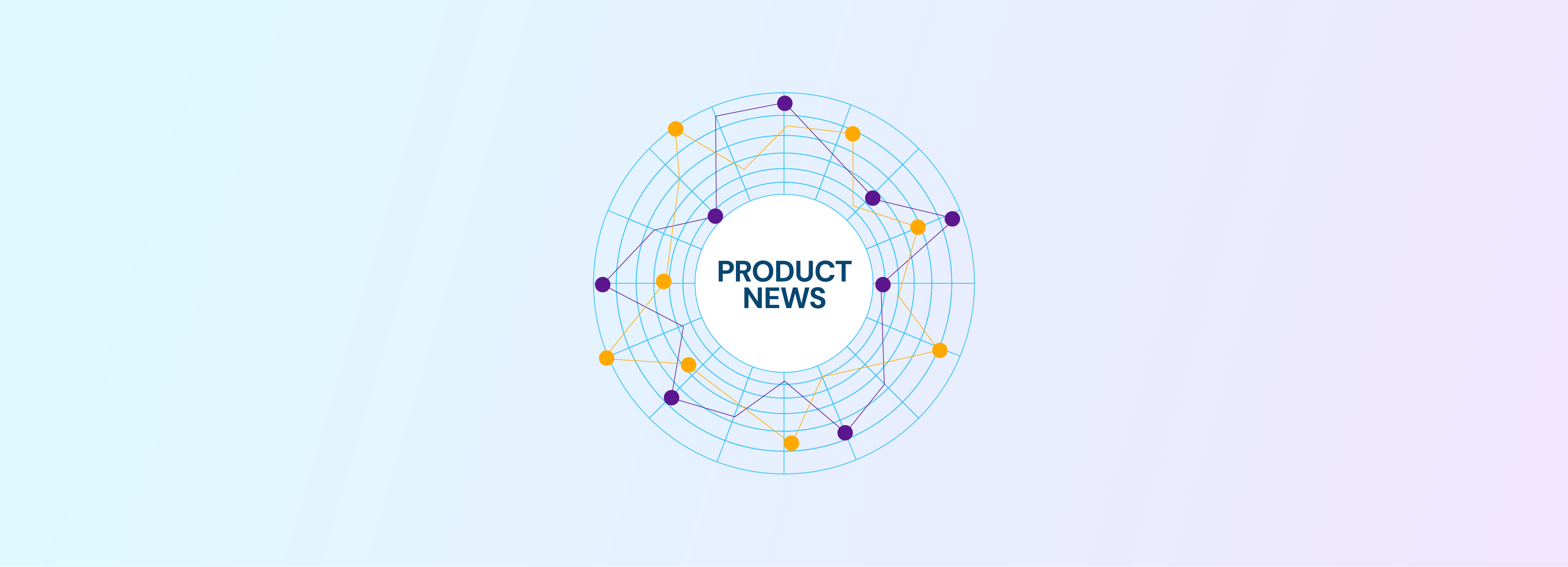 Product News Icon on Light Purple and Blue Background